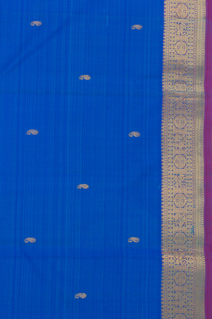 Kanchipuram Silk Butta Dark Blue Saree