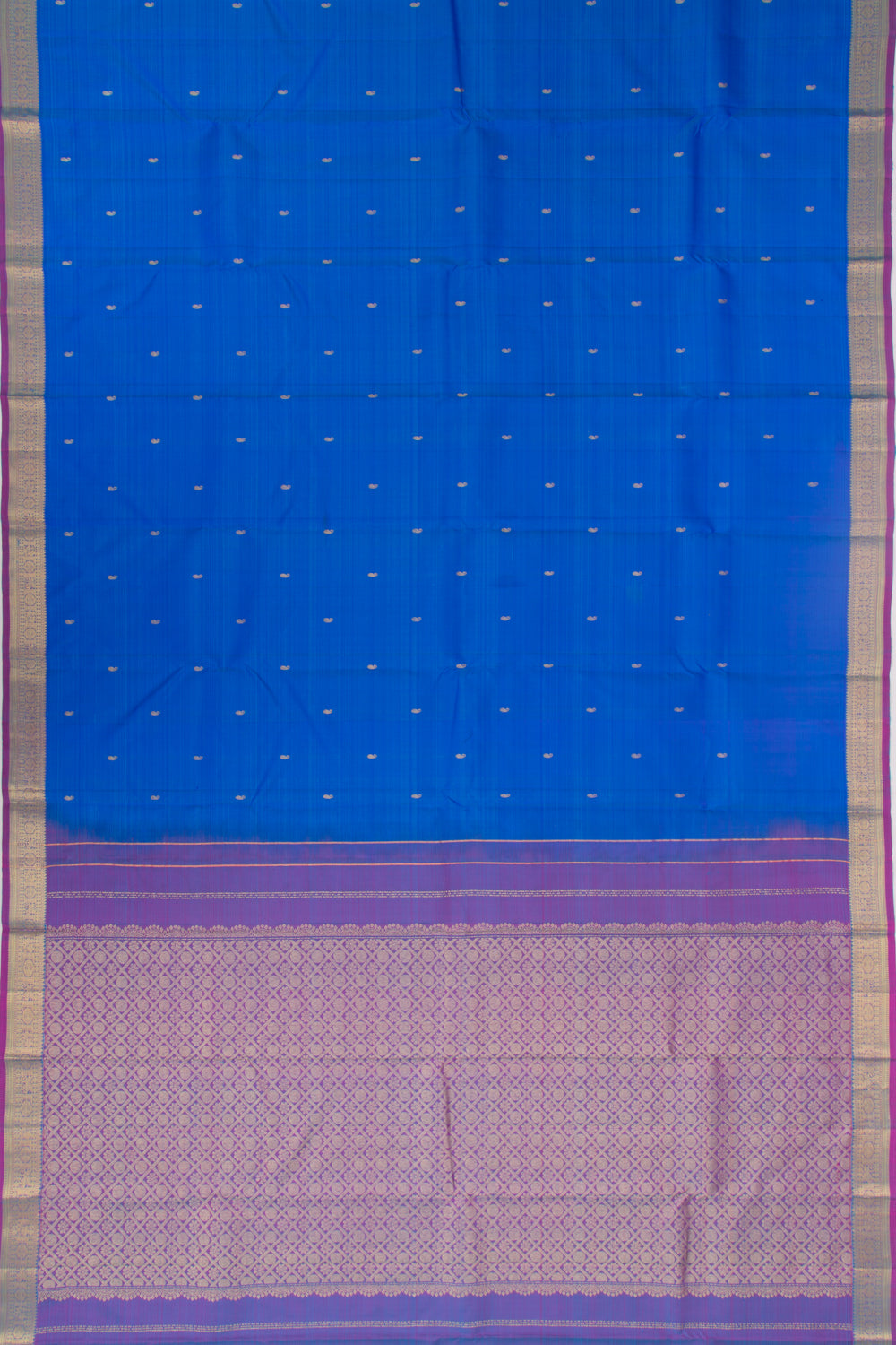 Kanchipuram Silk Butta Dark Blue Saree