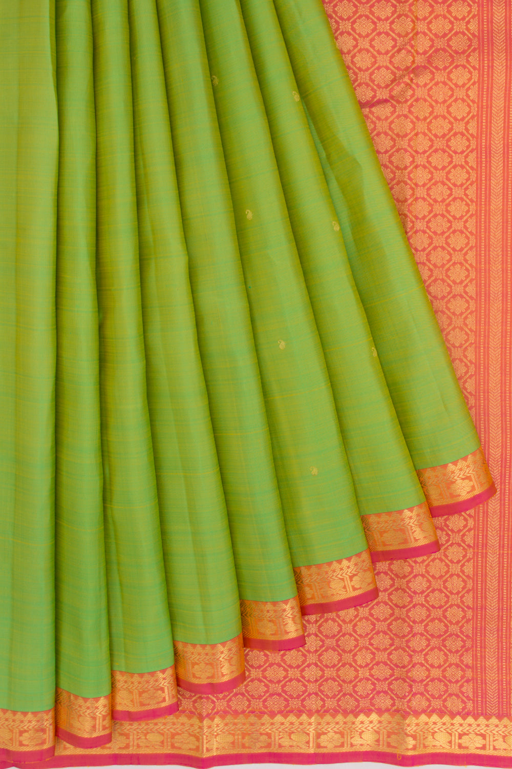 Kanchipuram Silk Butta Green Saree