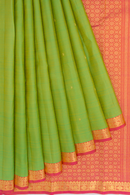 Kanchipuram Silk Butta Green Saree