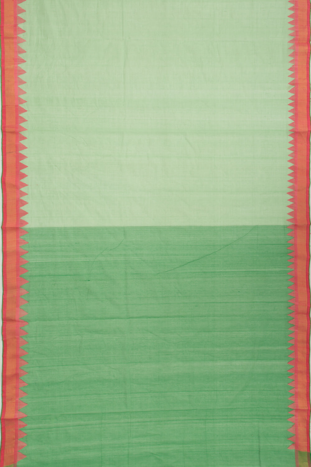Ponduru Handspun Cotton Jamdani Butta Pastel Green Saree