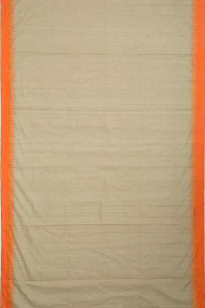 Ponduru Handspun Cotton Plain Brown Saree