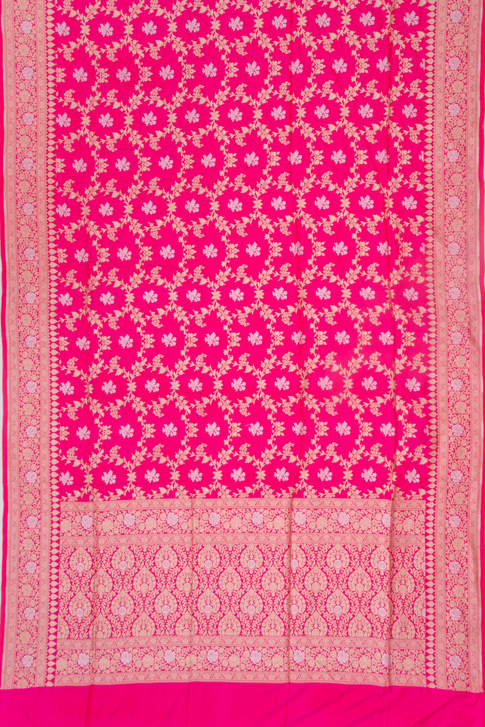 Banarasi Silk Jaal Pink Saree