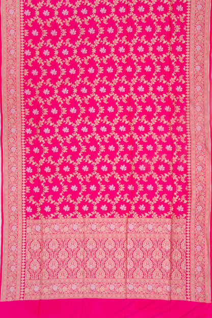 Banarasi Silk Jaal Pink Saree