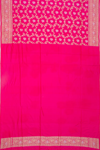 Banarasi Silk Jaal Pink Saree
