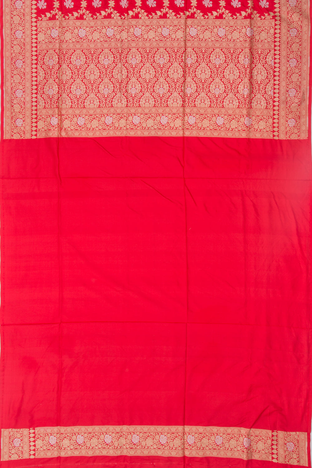 Banarasi Silk Jaal Red Saree