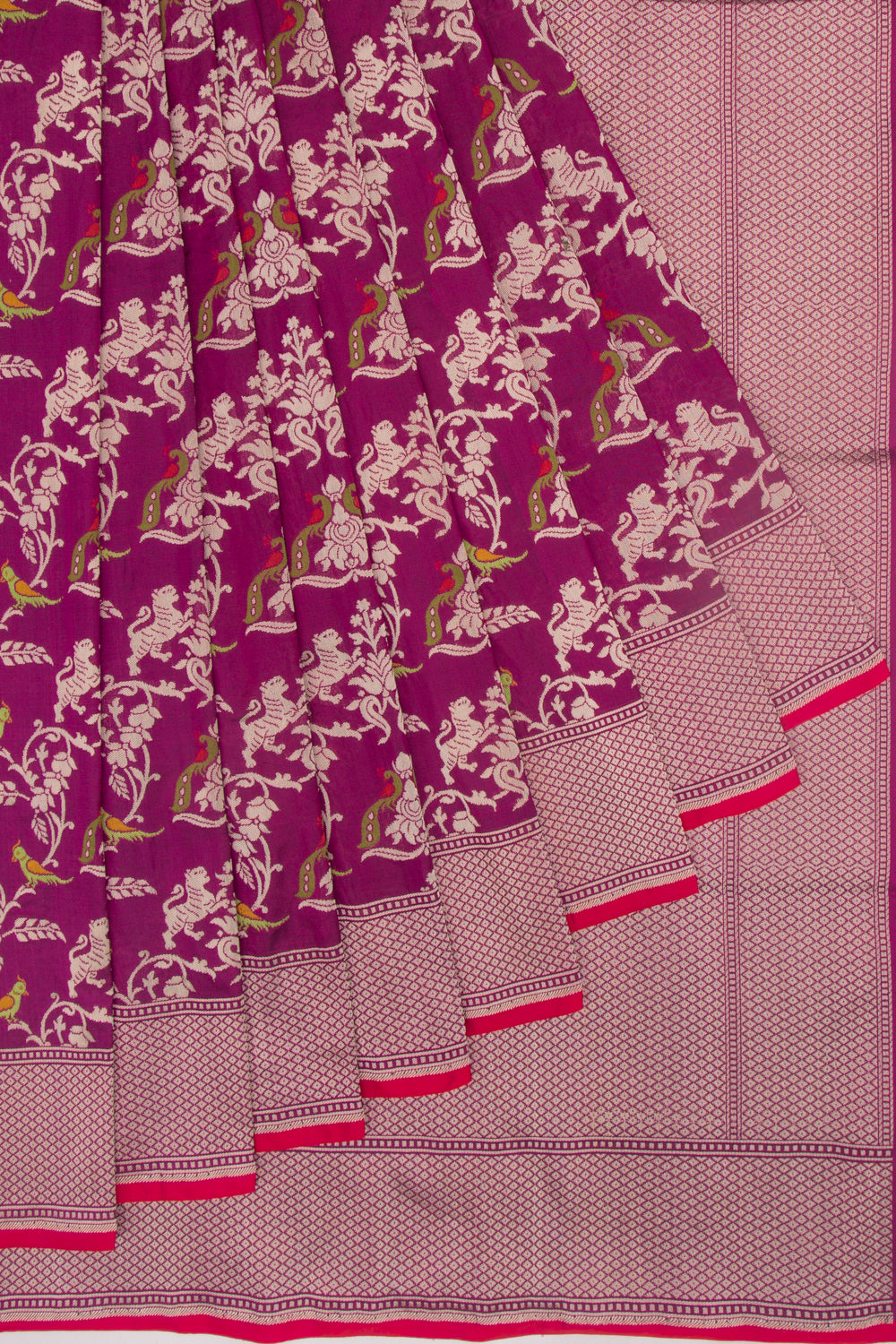 Banarasi Silk Jaal Purple Saree