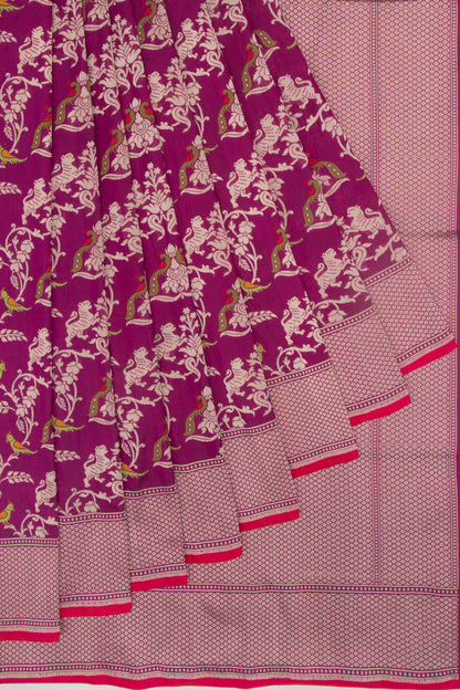 Banarasi Silk Jaal Purple Saree
