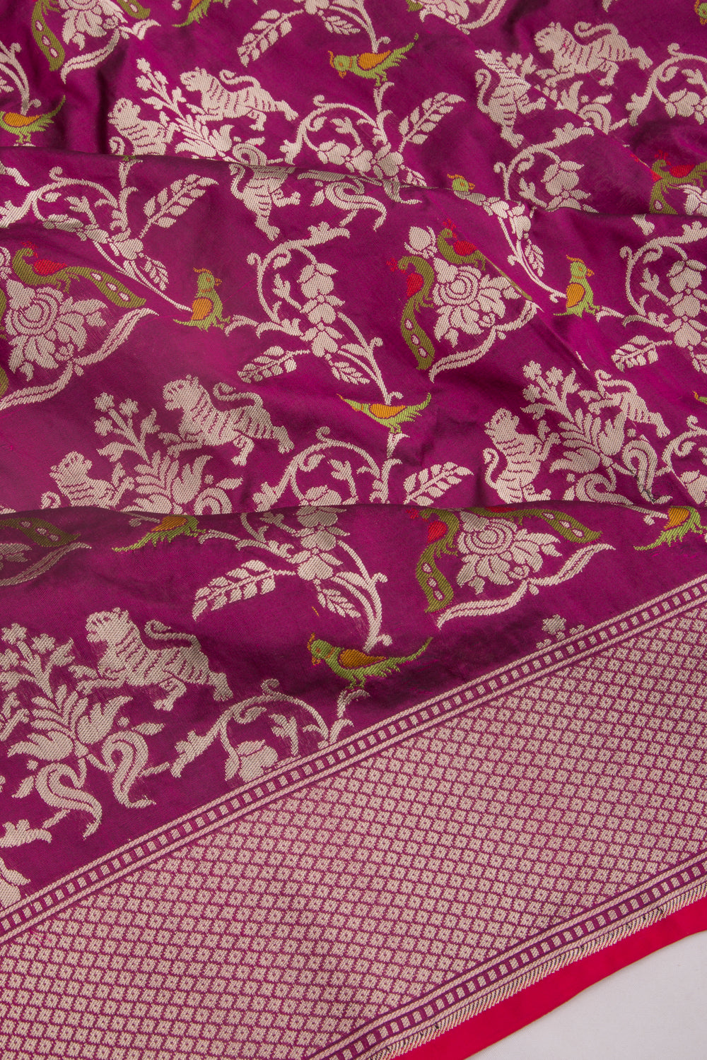 Banarasi Silk Jaal Purple Saree