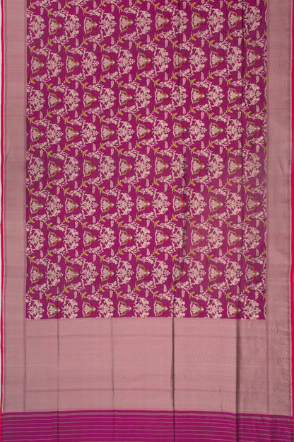 Banarasi Silk Jaal Purple Saree