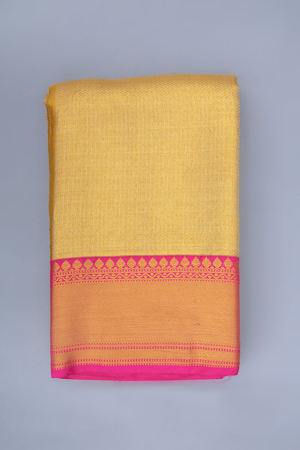 Kanchipuram Silk Tissue Brocade Gold Dhoti 8X3 Muzham