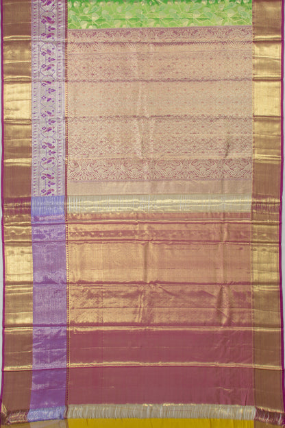 Taranga Kanchi Silk Tissue Jaal Green Saree