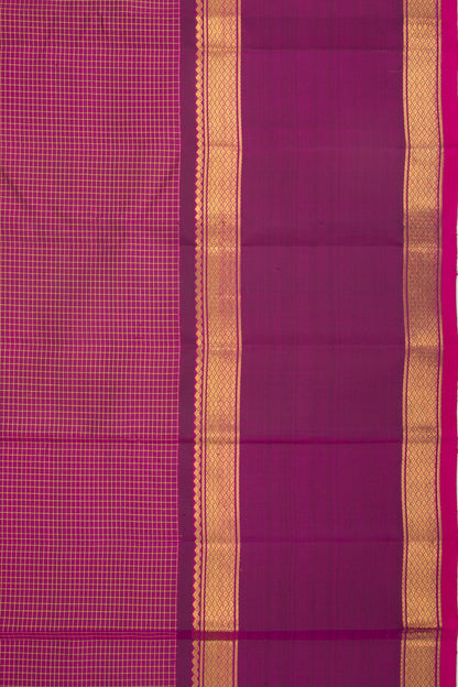 Kanchipuram Silk Checks Purple Saree