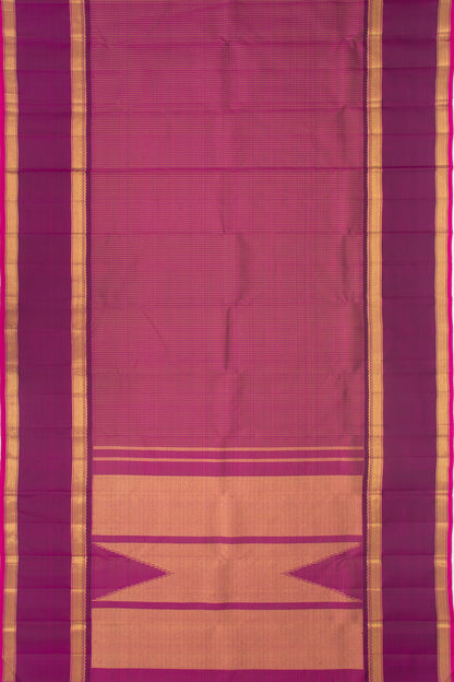 Kanchipuram Silk Checks Purple Saree