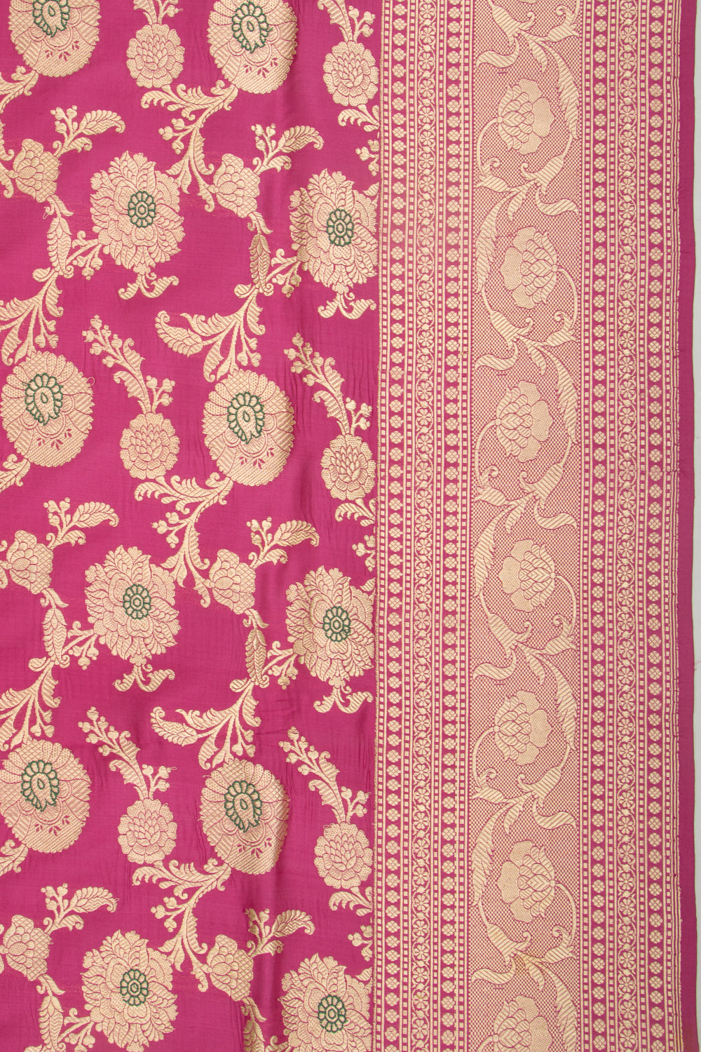 Banarasi Silk Kadwa Jaal Pink Saree