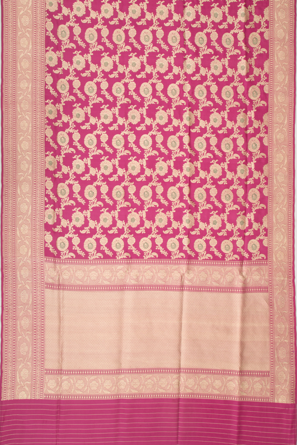 Banarasi Silk Kadwa Jaal Pink Saree