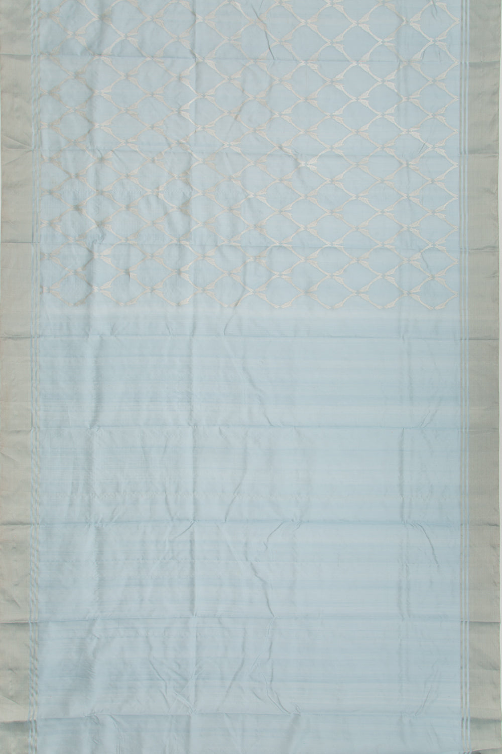 Chanderi Silk Jaal Pastel Blue Saree