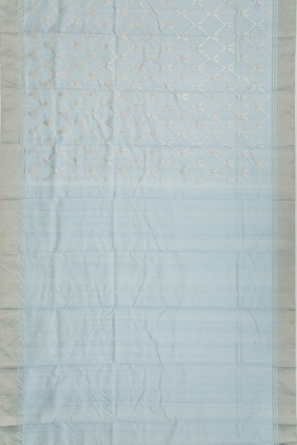 Chanderi Silk Jaal Pastel Blue Saree
