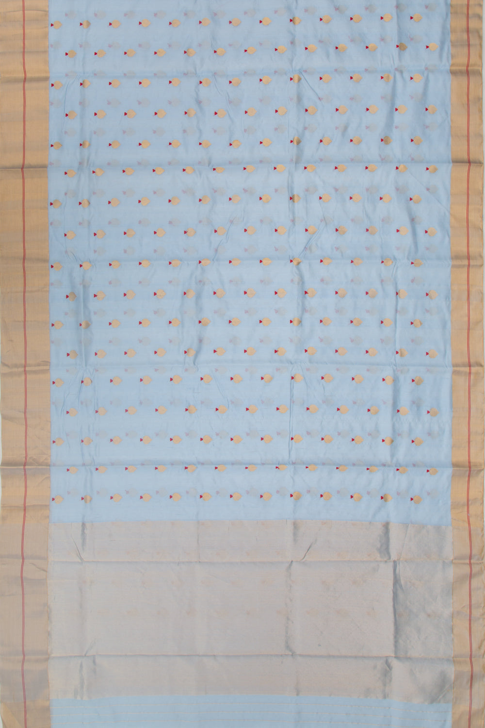 Chanderi Silk Butta Pastel Blue Saree