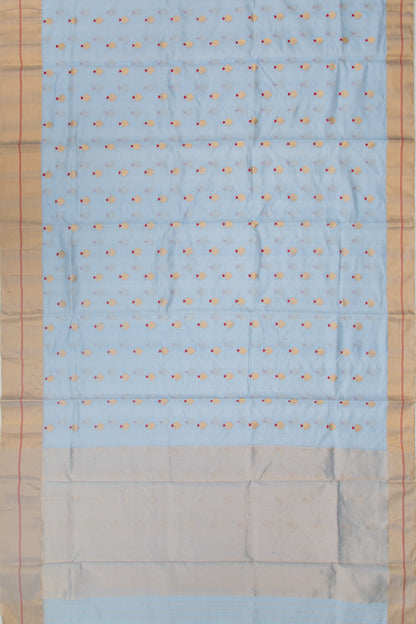 Chanderi Silk Butta Pastel Blue Saree