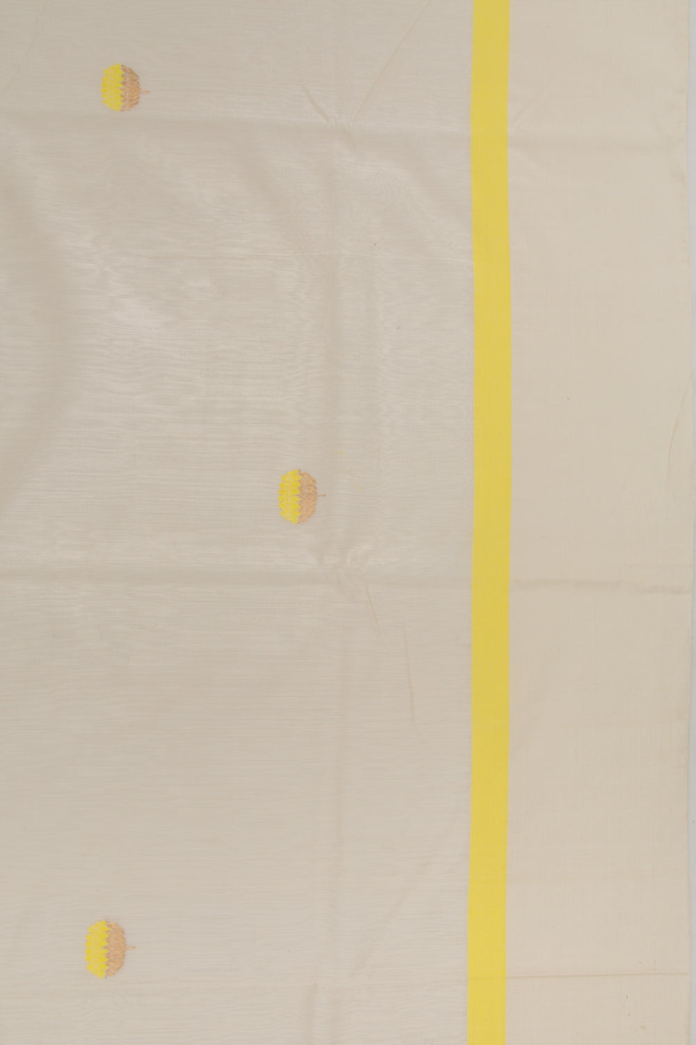 Chanderi Cotton Butta Off-White Saree