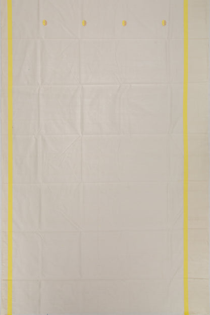 Chanderi Cotton Butta Off-White Saree