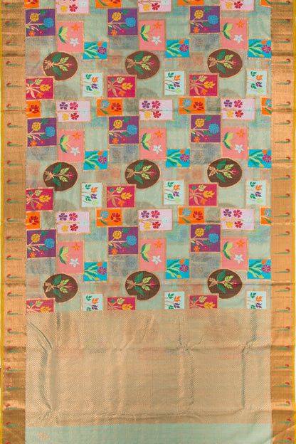 Kota Silk Tissue Jamdani Multicolor Saree