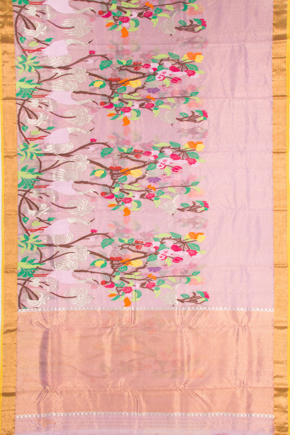 Kota Silk Tissue Jamdani Pink Saree