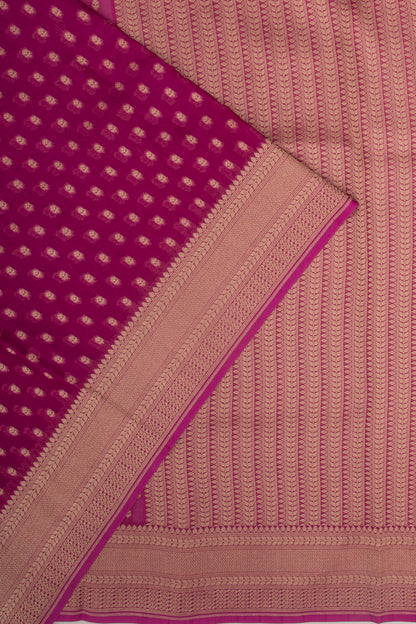 Banarasi Kora Organza Butta Purple Saree