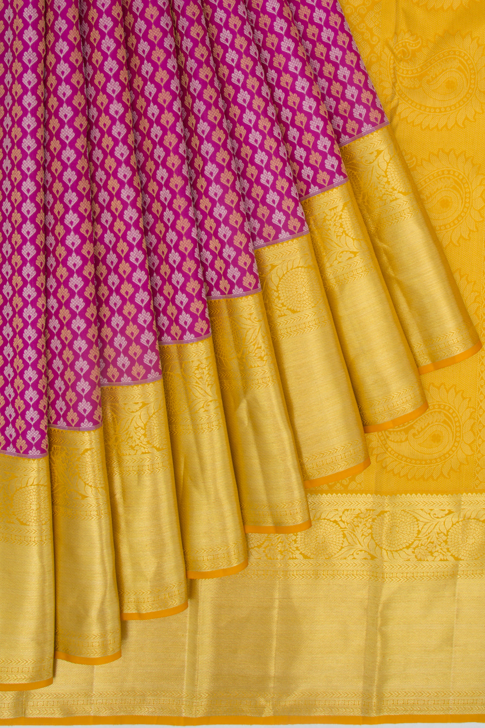 Kanchipuram Silk Brocade Purple Saree