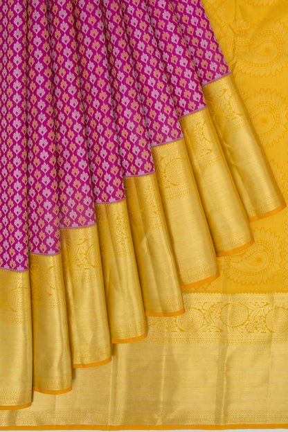 Kanchipuram Silk Brocade Purple Saree