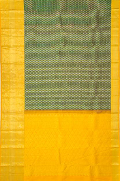 Kanchipuram Silk Brocade Mehandi Green Saree