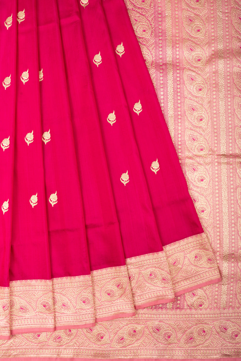 Banarasi Silk Butta Pink Saree