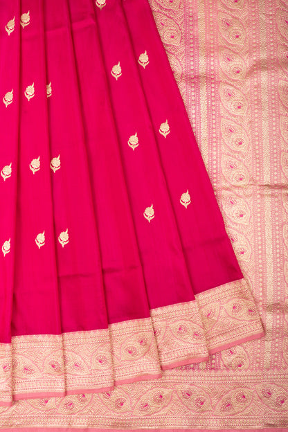 Banarasi Silk Butta Pink Saree