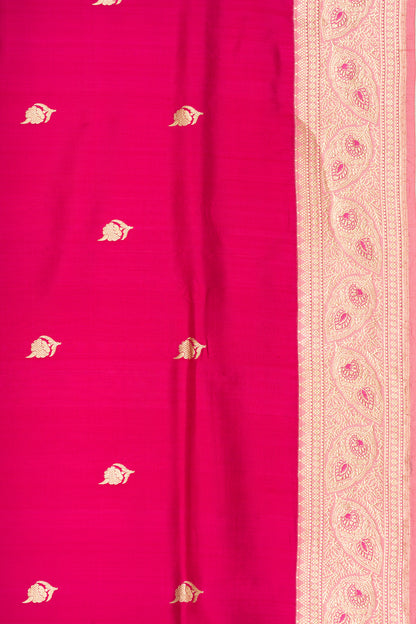 Banarasi Silk Butta Pink Saree