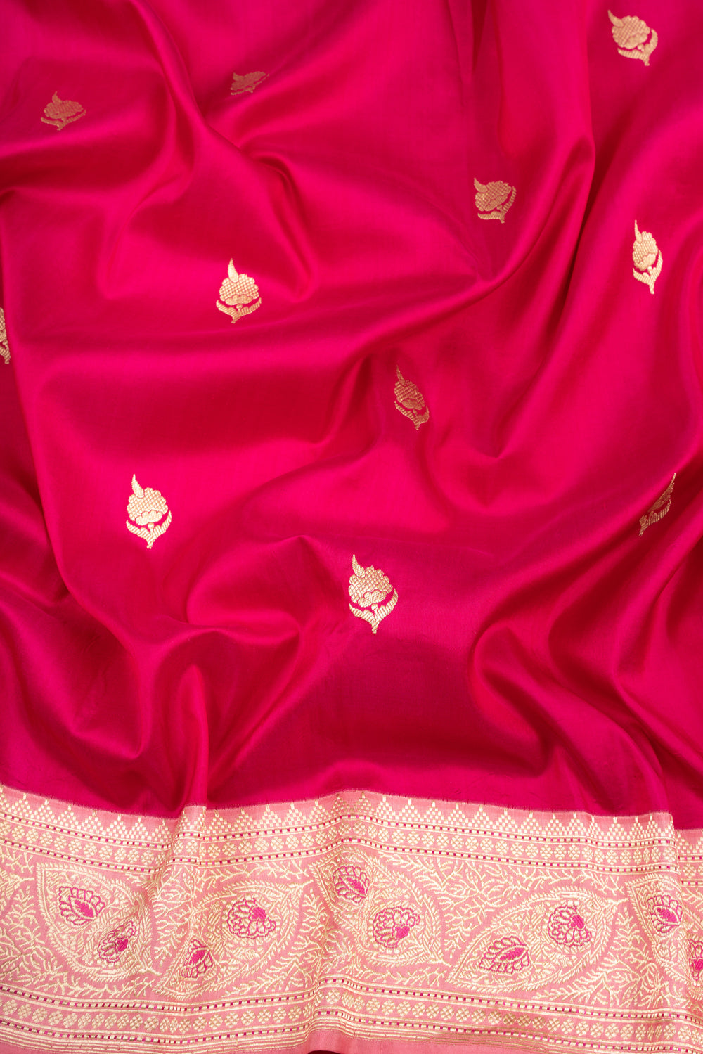 Banarasi Silk Butta Pink Saree
