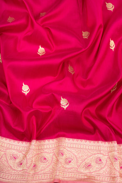 Banarasi Silk Butta Pink Saree