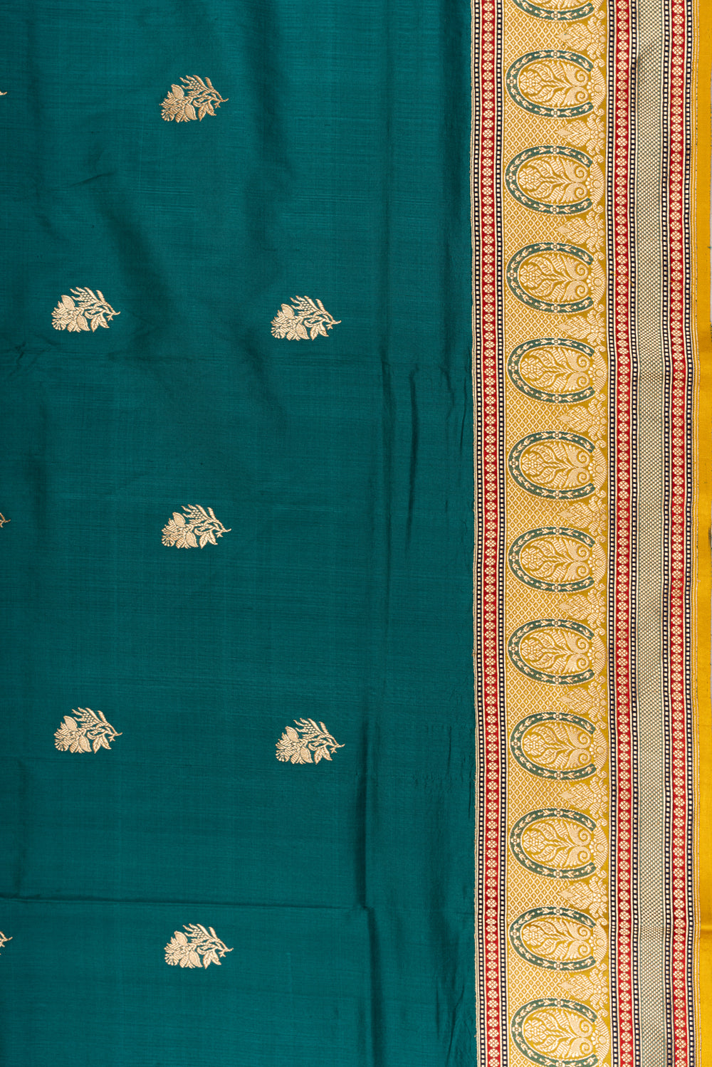 Banarasi Silk Butta Turquoise Blue Saree