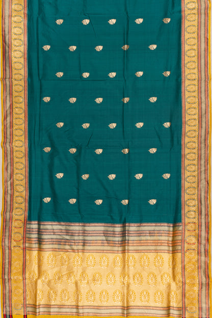 Banarasi Silk Butta Turquoise Blue Saree