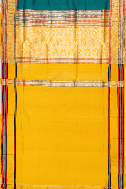 Banarasi Silk Butta Turquoise Blue Saree