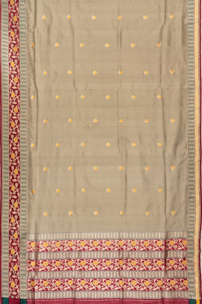 Banarasi Silk Butta Grey Saree