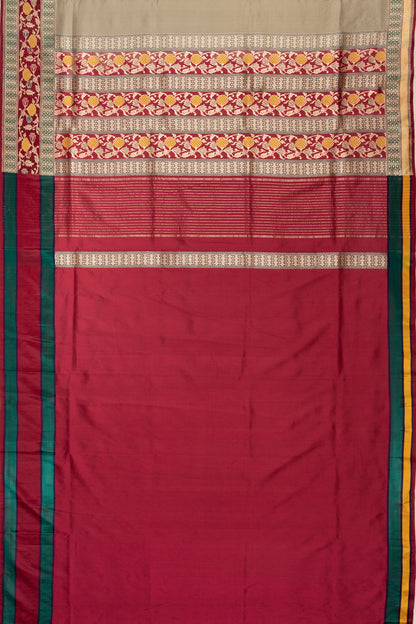 Banarasi Silk Butta Grey Saree