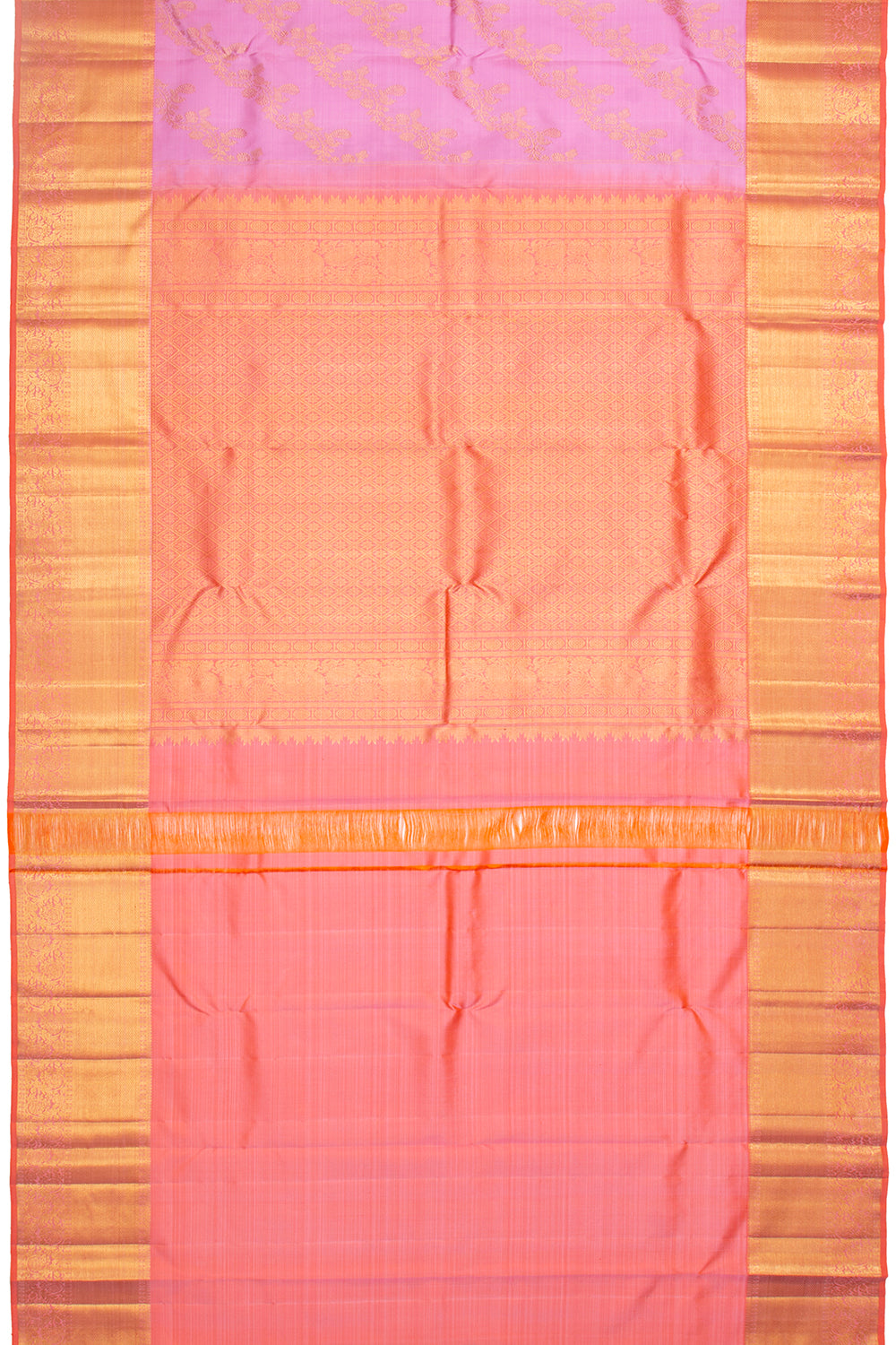 Kanchipuram Silk Leheriya Baby Pink Saree