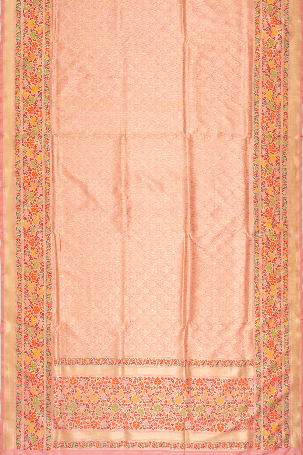 Banarasi Silk Brocade Peach Saree
