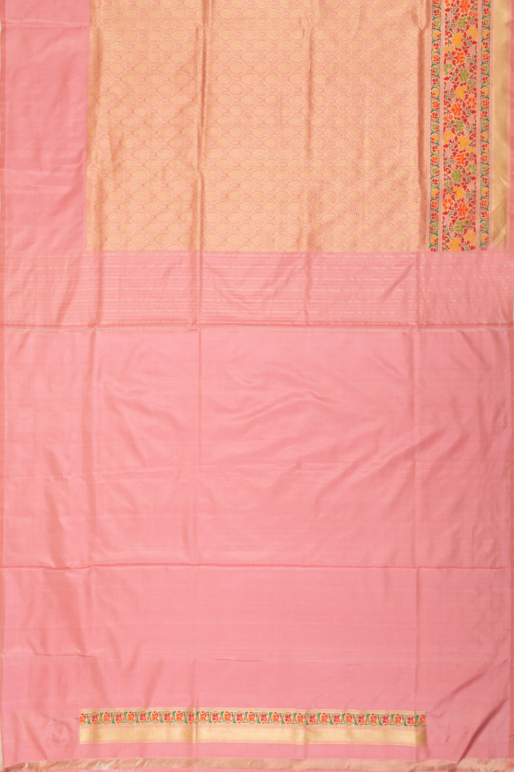 Banarasi Silk Brocade Peach Saree