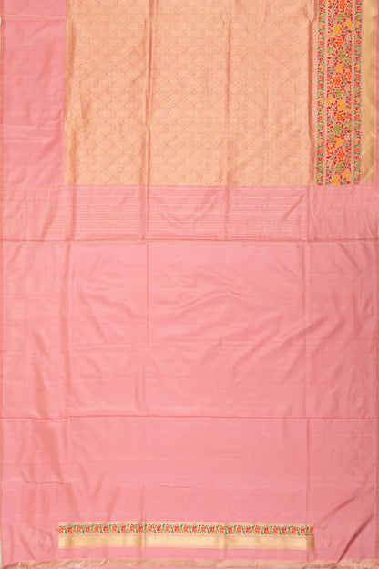 Banarasi Silk Brocade Peach Saree