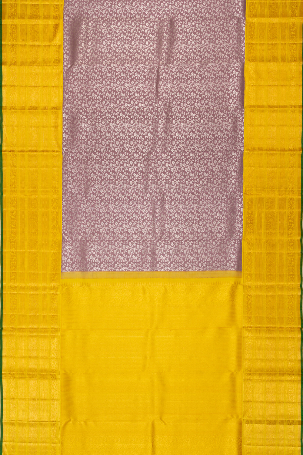 Kanchipuram Silk Jaal Snuff Saree