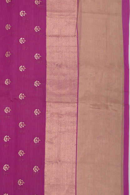 Organza Butta Dark Purple Saree