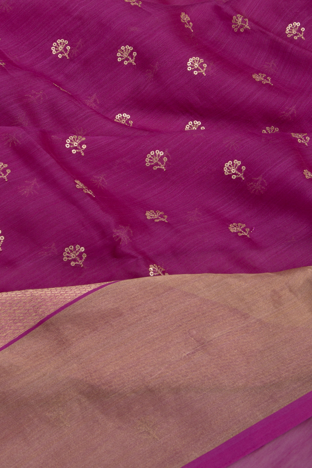 Organza Butta Dark Purple Saree