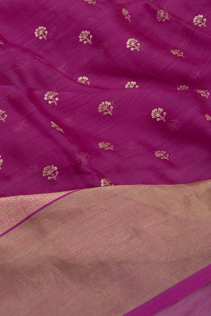 Organza Butta Dark Purple Saree